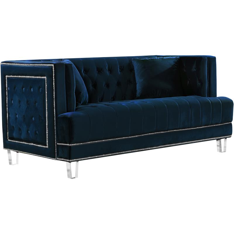 Meridian Furniture Lucas Velvet Loveseat Meridian Furniture Lucas Velvet Loveseat