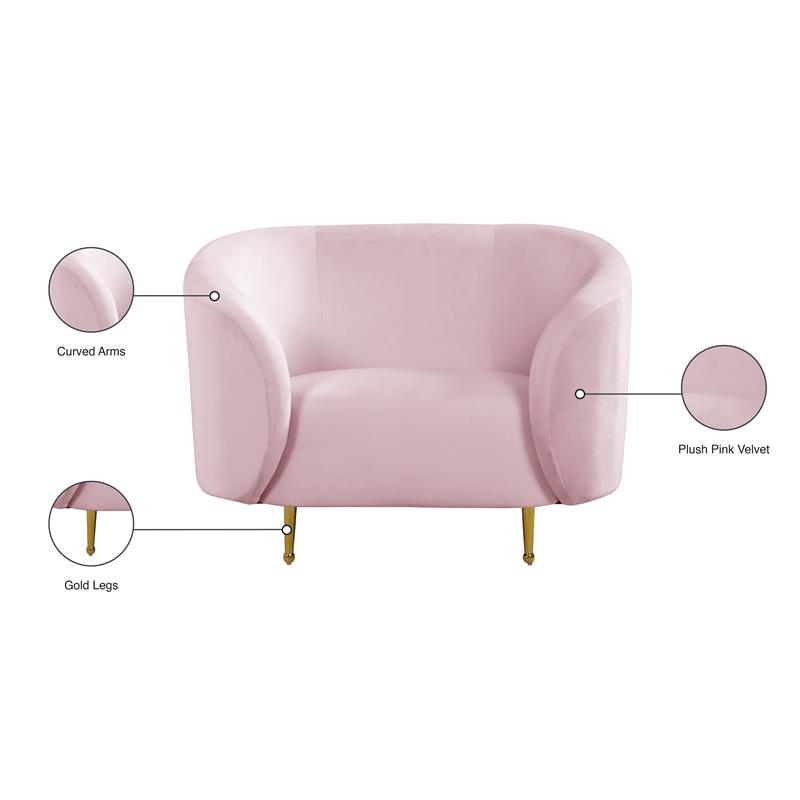 pale pink accent chair