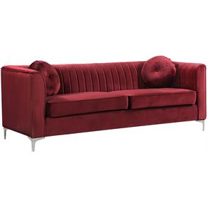meridian furniture isabelle velvet sofa