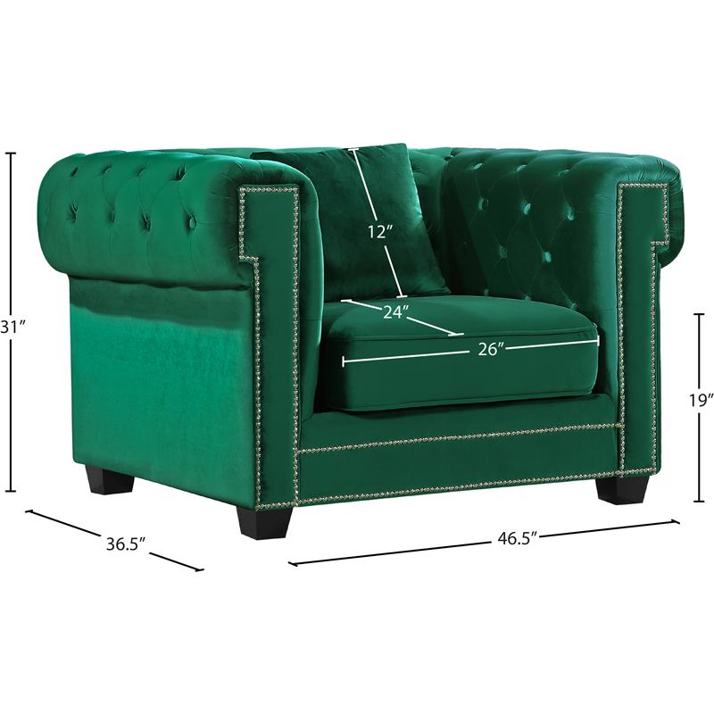 Emerald green tufted outlet chair