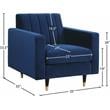 Meridian Furniture Lola Velvet Accent Chair in Navy