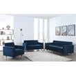 Meridian Furniture Lola Contemporary Velvet Loveseat in Navy