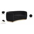 Meridian Furniture Julian Contemporary Velvet Loveseat in Black