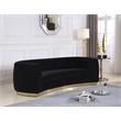 Meridian Furniture Julian Contemporary Velvet Sofa in Black