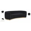 Meridian Furniture Julian Contemporary Velvet Sofa in Black