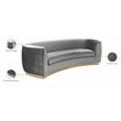 Meridian Furniture Julian Contemporary Velvet Sofa in Gray