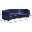 Meridian Furniture Julian Contemporary Velvet Sofa in Navy