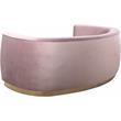 Meridian Furniture Julian Contemporary Velvet Sofa in Pink