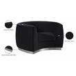 Meridian Furniture Julian Black Velvet Chair