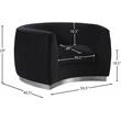 Meridian Furniture Julian Black Velvet Chair