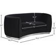 Meridian Furniture Julian Black Velvet Loveseat