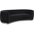 Meridian Furniture Julian Black Velvet Sofa