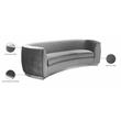 Meridian Furniture Julian Grey Velvet Sofa