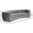 Meridian Furniture Julian Grey Velvet Sofa