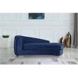 Meridian Furniture Julian Navy Velvet Chaise