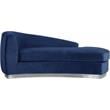 Meridian Furniture Julian Navy Velvet Chaise
