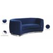 Meridian Furniture Julian Navy Velvet Loveseat