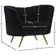 Meridian Furniture Margo Black Velvet Chair
