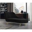 Meridian Furniture Margo Black Velvet Chaise