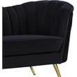 Meridian Furniture Margo Black Velvet Loveseat