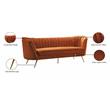Meridian Furniture Margo Cognac Velvet Sofa