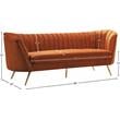 Meridian Furniture Margo Cognac Velvet Sofa