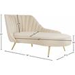 Meridian Furniture Margo Cream Velvet Chaise