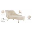 Meridian Furniture Margo Cream Velvet Chaise