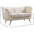 Meridian Furniture Margo Cream Velvet Loveseat
