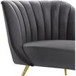 Meridian Furniture Margo Grey Velvet Chaise