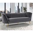 Meridian Furniture Margo Grey Velvet Sofa