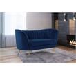 Meridian Furniture Margo Navy Velvet Loveseat