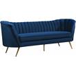 Meridian Furniture Margo Navy Velvet Sofa