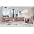 Meridian Furniture Velvet Accent Chair in Pink and Gold