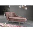Meridian Furniture Margo Pink Velvet Chaise