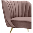 Meridian Furniture Margo Pink Velvet Chaise