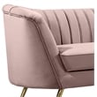 Meridian Furniture Margo Pink Velvet Sofa