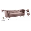 Meridian Furniture Margo Pink Velvet Sofa