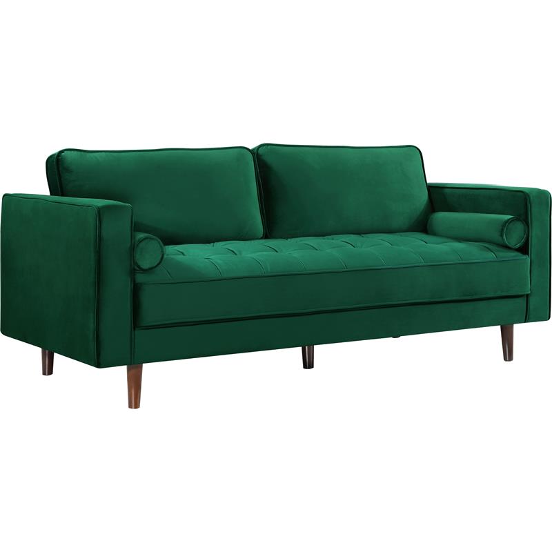 green two seater sofa