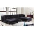 Meridian Furniture Moda 3pc Velvet Sectional in Black