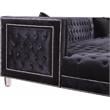 Meridian Furniture Moda 3pc Velvet Sectional in Black