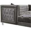 Meridian Furniture Moda 3pc Velvet Sectional in Gray