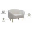 Meridian Furniture Ritz Cream Velvet Accent Chair