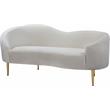 Meridian Furniture Ritz Cream Velvet Loveseat