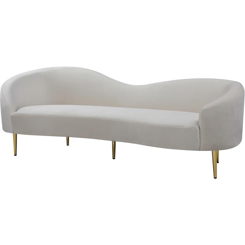 Meridian Furniture Ritz Cream Velvet Sofa