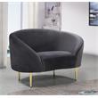 Meridian Furniture Ritz Grey Velvet Accent Chair