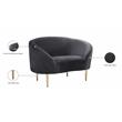 Meridian Furniture Ritz Grey Velvet Accent Chair
