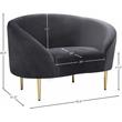 Meridian Furniture Ritz Grey Velvet Accent Chair