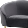 Meridian Furniture Ritz Grey Velvet Loveseat