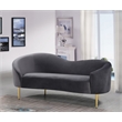 Meridian Furniture Ritz Grey Velvet Loveseat
